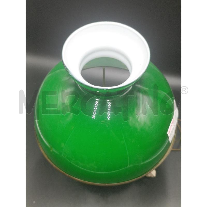 LAMPADA IN OTTONE CON VETRO OPALINO VERDE | Mercatino dell'Usato Torino nizza 2