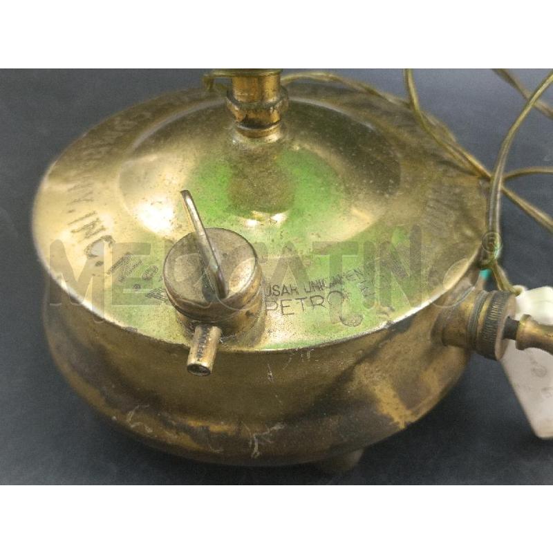 LAMPADA IN OTTONE CON VETRO OPALINO VERDE | Mercatino dell'Usato Torino nizza 3