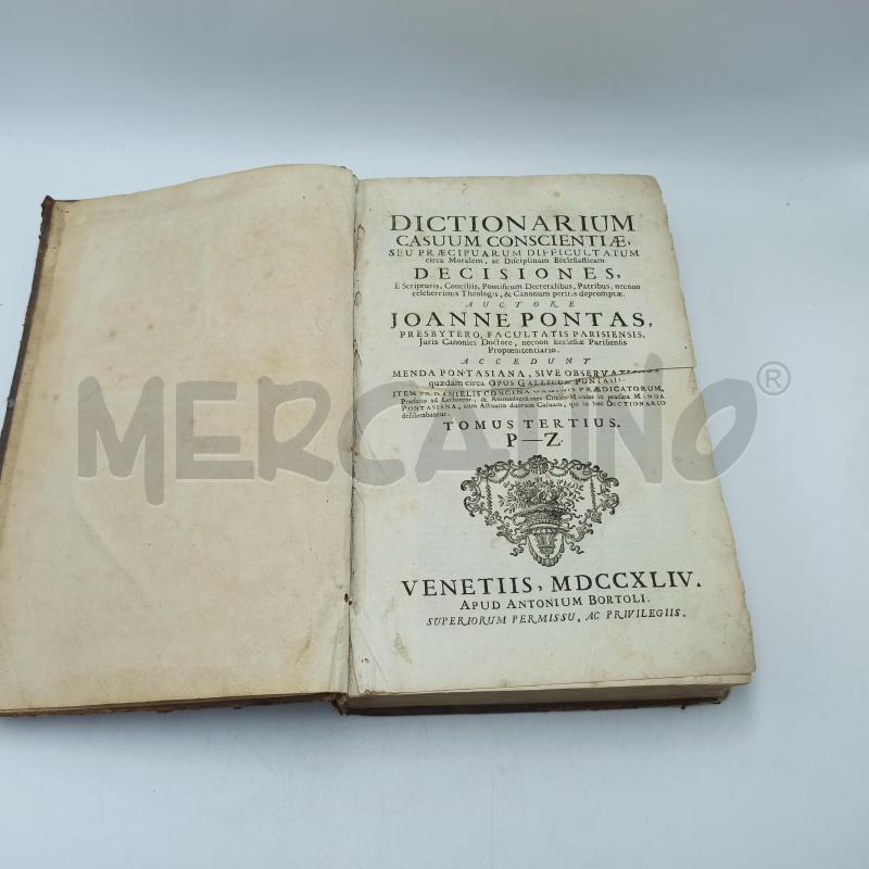 LIBRO GRANDE ANTICO 1785 DICTION ARTIUM  | Mercatino dell'Usato Torino tommaso grossi 3