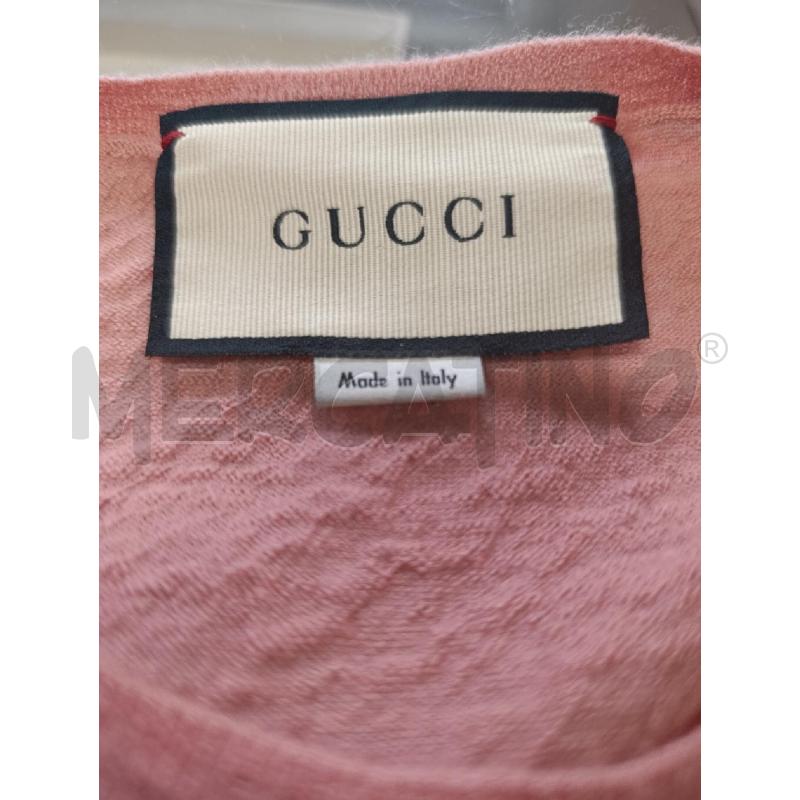 MAGLIA DONNA GUCCI MORBIDA MANICA CORTA ROSA | Mercatino dell'Usato Torino nizza 3