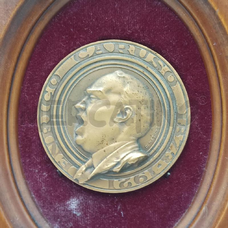 MEDAGLIA IN BRONZO CARUSO ENRICO 1873-1921 | Mercatino dell'Usato Torino tommaso grossi 2