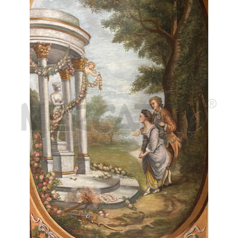 PANNELLO DA BOISERIE DIPINTO ABITI SETTECENTESCHI  | Mercatino dell'Usato Torino nizza 2
