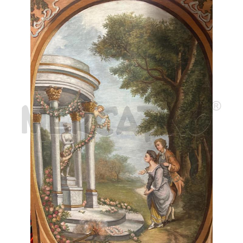 PANNELLO DA BOISERIE DIPINTO ABITI SETTECENTESCHI  | Mercatino dell'Usato Torino nizza 3