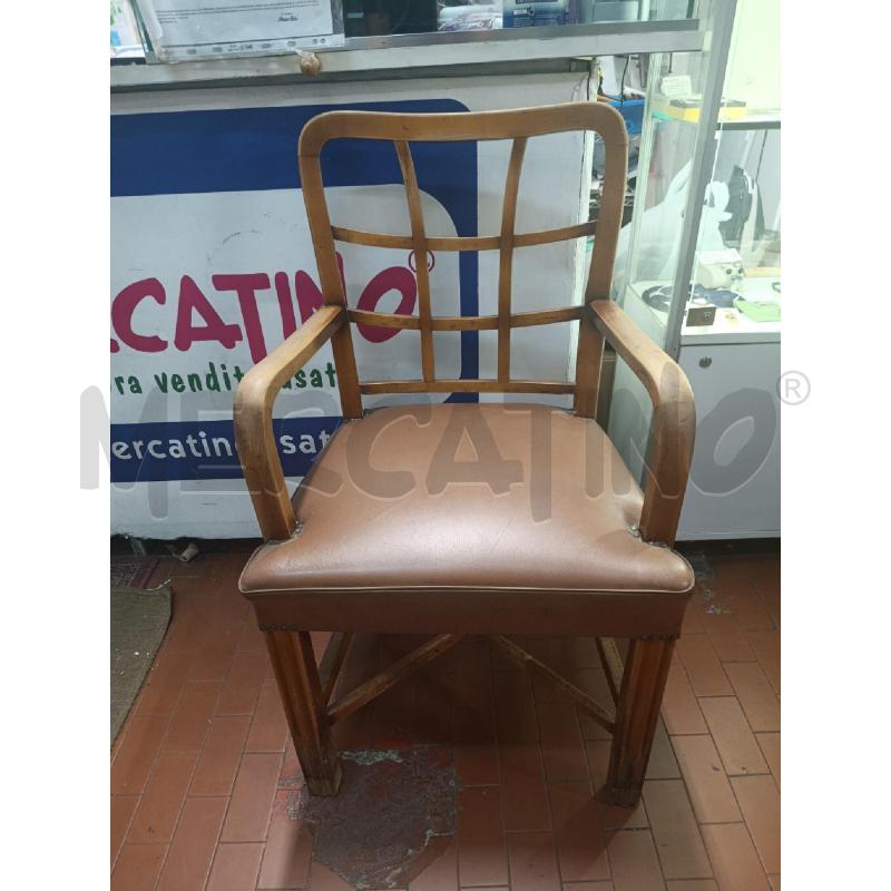 POLTRONCINA ART DECO LEGNO MASSELLO  | Mercatino dell'Usato Torino nizza 1