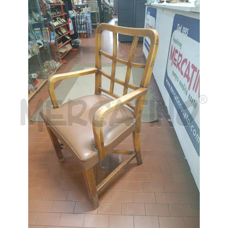 POLTRONCINA ART DECO LEGNO MASSELLO  | Mercatino dell'Usato Torino nizza 2