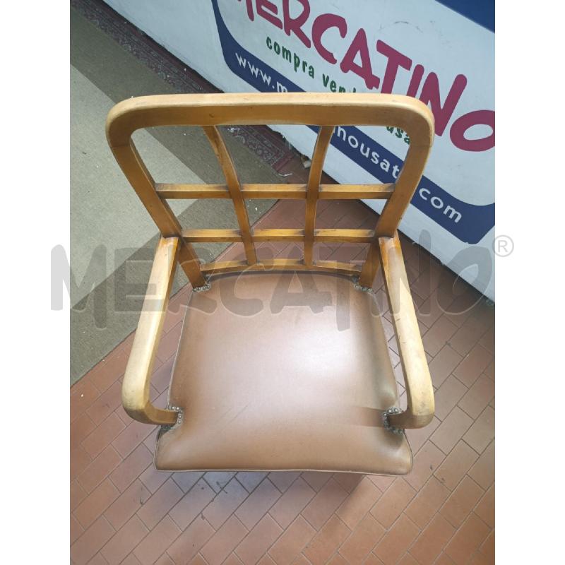 POLTRONCINA ART DECO LEGNO MASSELLO  | Mercatino dell'Usato Torino nizza 3