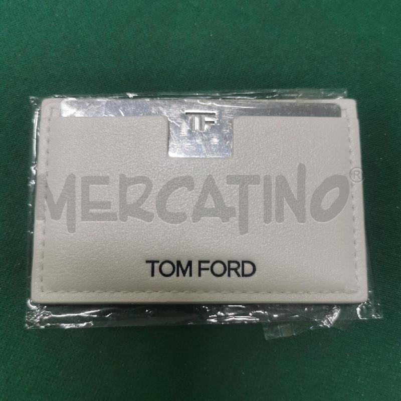 PORTA CARTE TOM FORD BIANCA SCRITTA NERA  | Mercatino dell'Usato Torino nizza 1