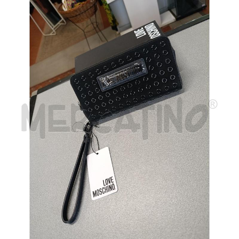 PORTA FOGLIO MOSCHINO NERO | Mercatino dell'Usato Torino nizza 1