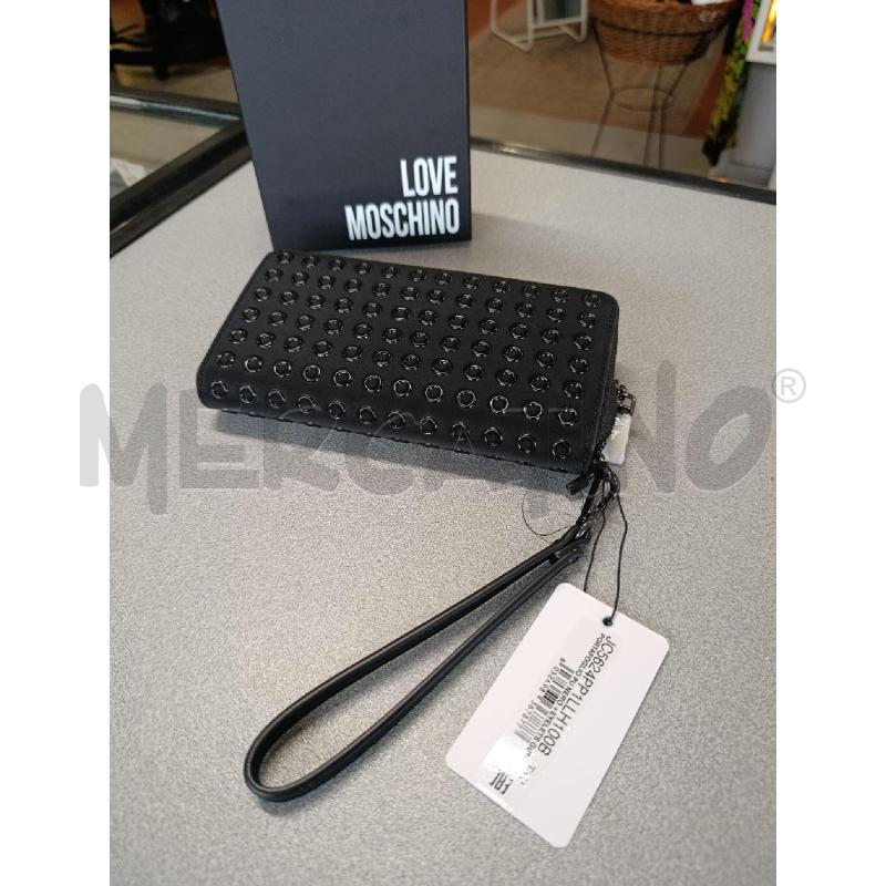 PORTA FOGLIO MOSCHINO NERO | Mercatino dell'Usato Torino nizza 3