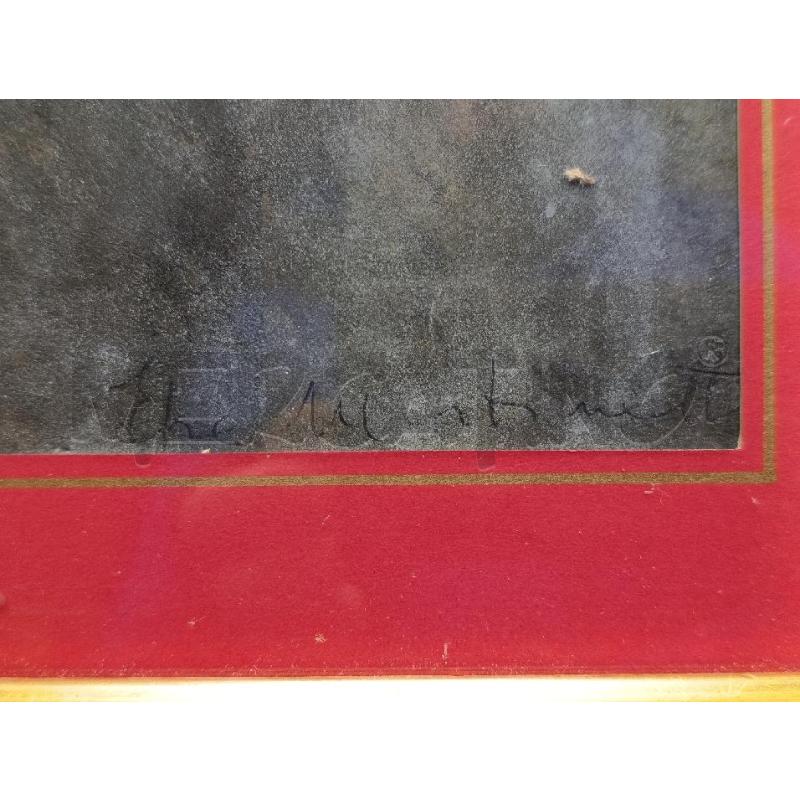 QUADRO FIGURA VISO SCURA DEGLI SCURI CON MACCHIE FIRMA NON LEGGIBILE | Mercatino dell'Usato Torino nizza 2