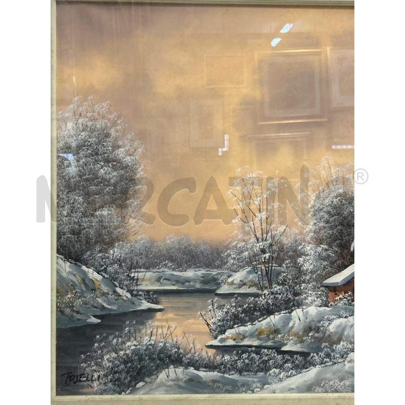 QUADRO PAESAGGIO INNEVATO  | Mercatino dell'Usato Torino nizza 4