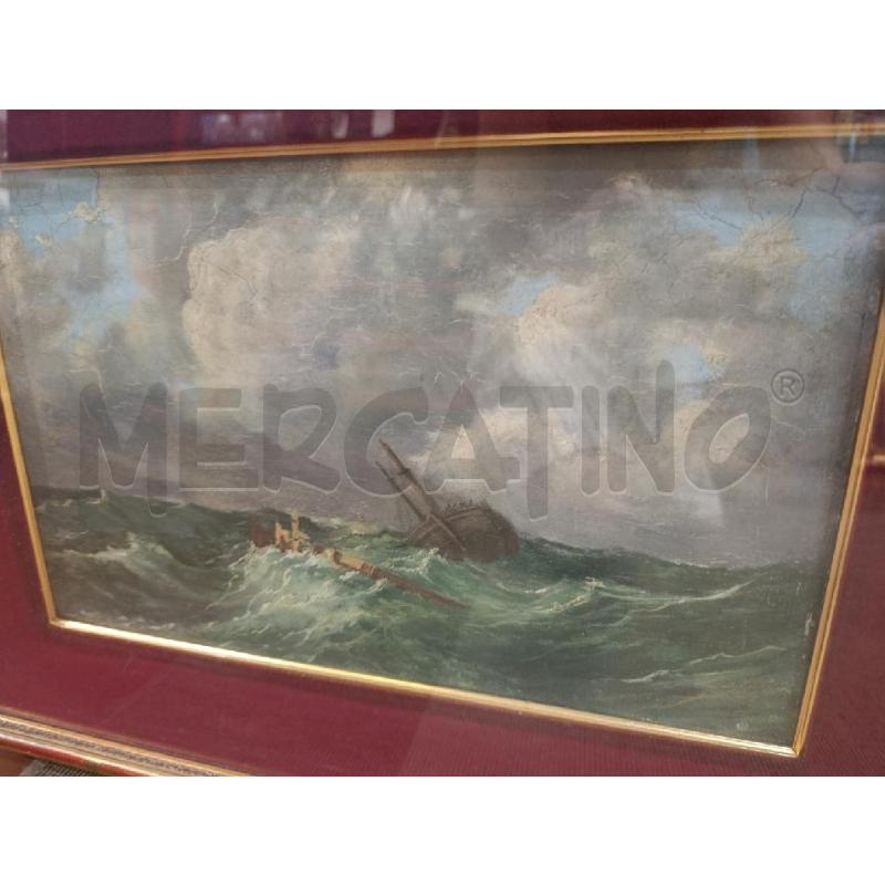 QUADRO PAESAGGIO MARE CON BARCA  | Mercatino dell'Usato Torino nizza 2