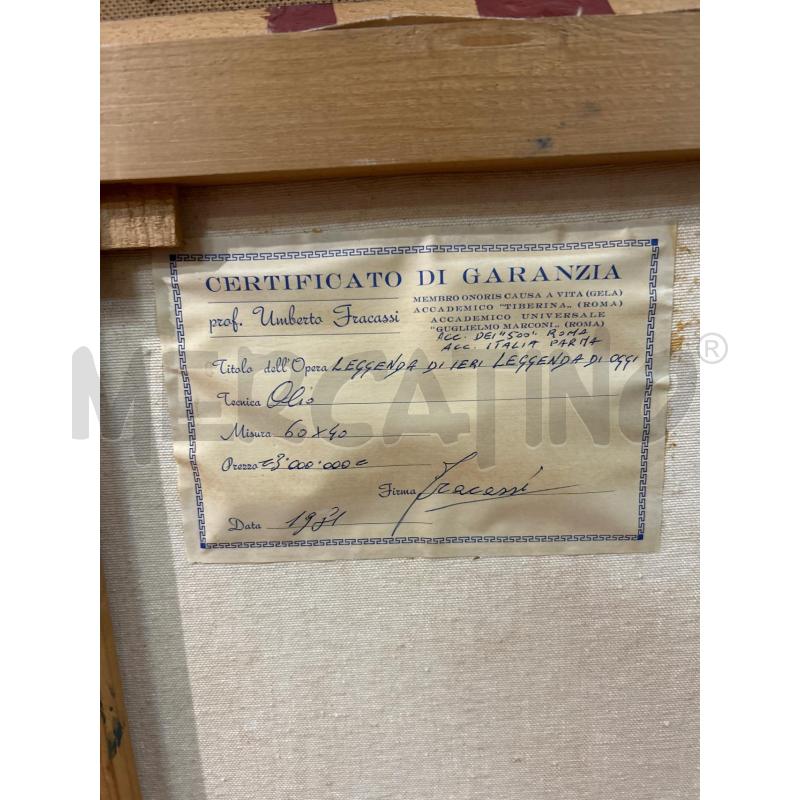 QUADRO PITTORE FRACASSI LEGGENDA DI IERI LEGGENDA DI OGGI | Mercatino dell'Usato Torino nizza 4