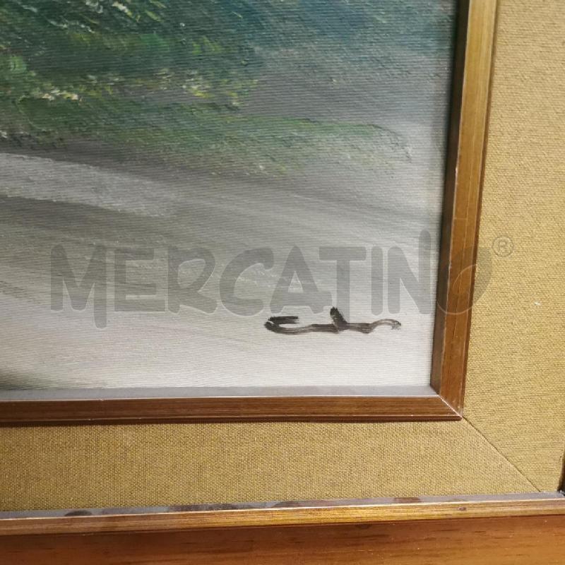 QUADRO PITTORE G.CURTI PAESAGGIO CAMPANO CON CARROZZA | Mercatino dell'Usato Torino nizza 3