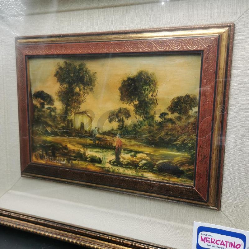 QUADRO VECCHIO DIPINTO OLIO PAESAGGIO  | Mercatino dell'Usato Torino nizza 3
