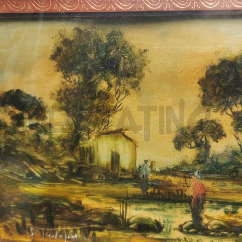 QUADRO VECCHIO DIPINTO OLIO PAESAGGIO  | Mercatino dell'Usato Torino nizza 5