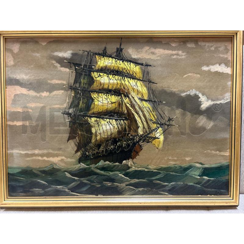 QUADRO VELIERO OLIO SU TELA  | Mercatino dell'Usato Torino nizza 1