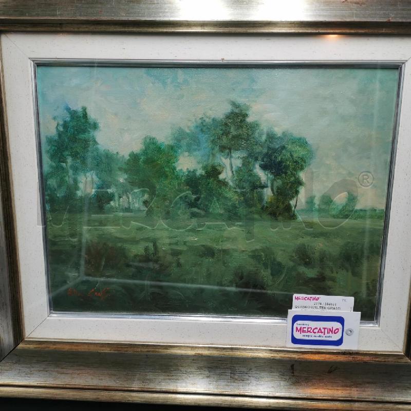 QUADRO WALTER GRASSI OLIO SU TELA PRATO VERDE ALBERI | Mercatino dell'Usato Torino nizza 2