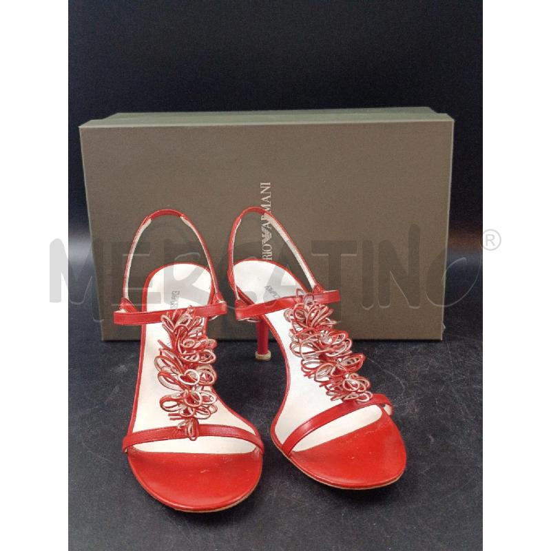 SANDALI DONNA EMPORIO ARMANI ROSSI | Mercatino dell'Usato Torino nizza 3
