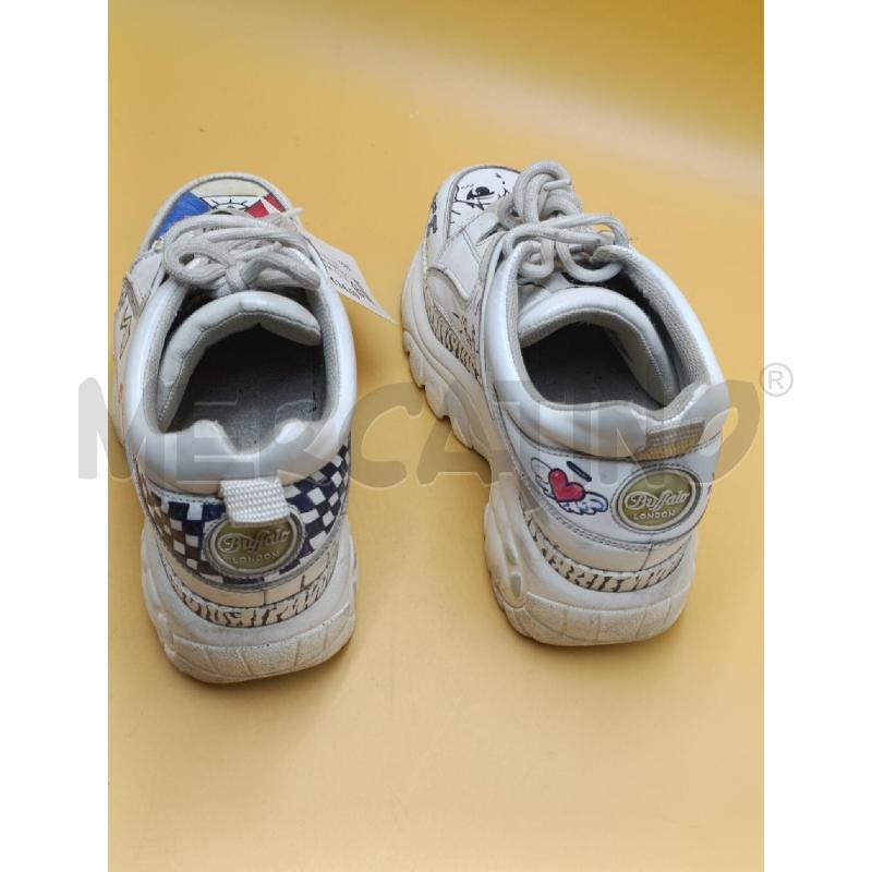 SCARPE DONNA BUFFALO LIMIT EDITION BIANCHE DISEGNI  | Mercatino dell'Usato Torino nizza 3