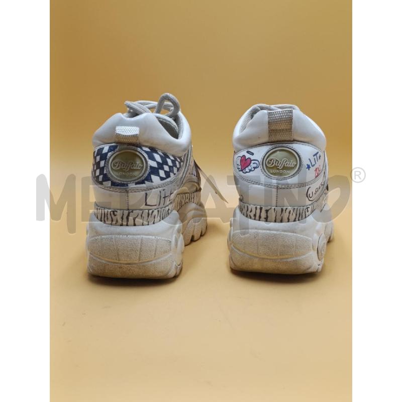 SCARPE DONNA BUFFALO LIMIT EDITION BIANCHE DISEGNI  | Mercatino dell'Usato Torino nizza 4