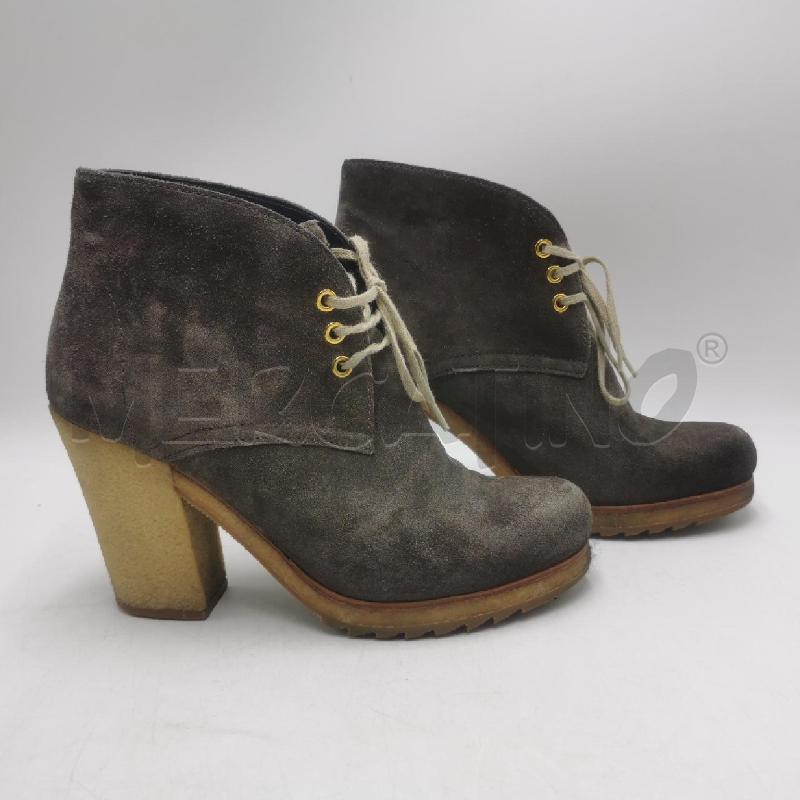 SCARPE DONNA PRADA SCAMOSCIATE GRIGIE TRONCHETTO CON LACCI | Mercatino dell'Usato Torino nizza 1