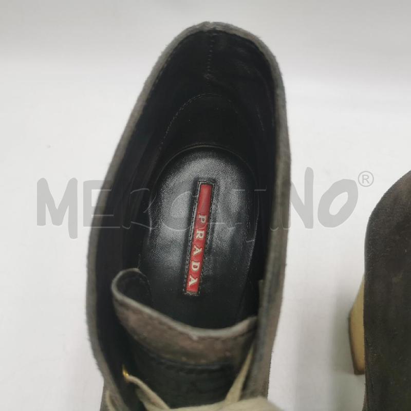 SCARPE DONNA PRADA SCAMOSCIATE GRIGIE TRONCHETTO CON LACCI | Mercatino dell'Usato Torino nizza 4