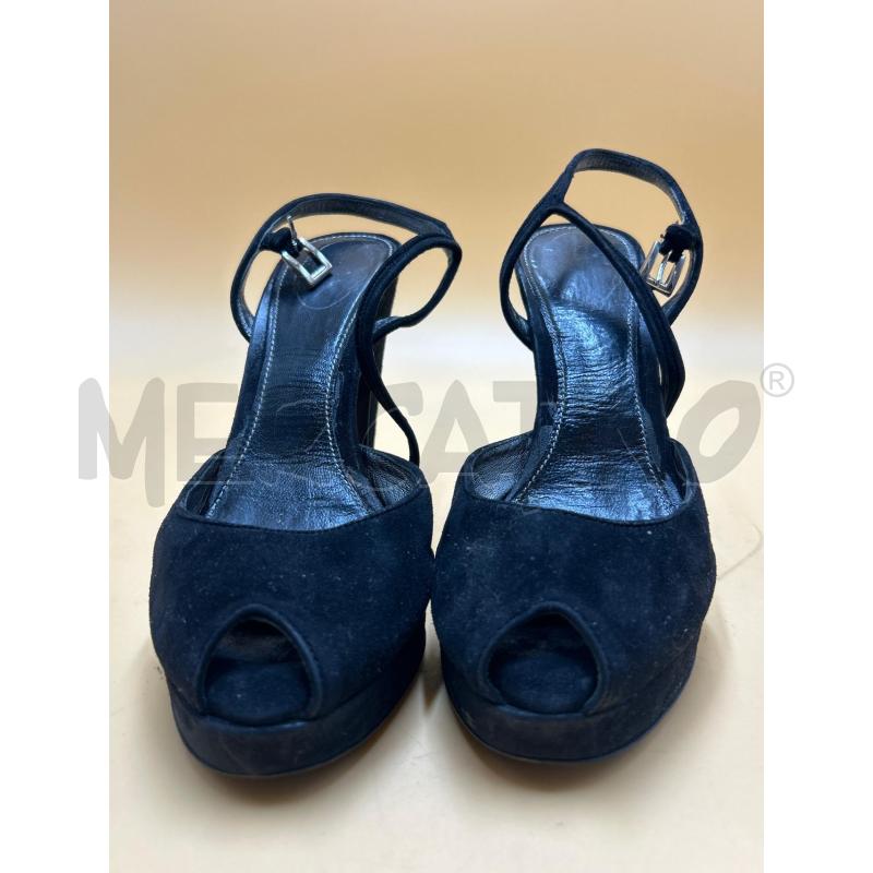 SCARPE DONNA PRADA SCAMOSCIATE NERE CON TACCO | Mercatino dell'Usato Torino nizza 4