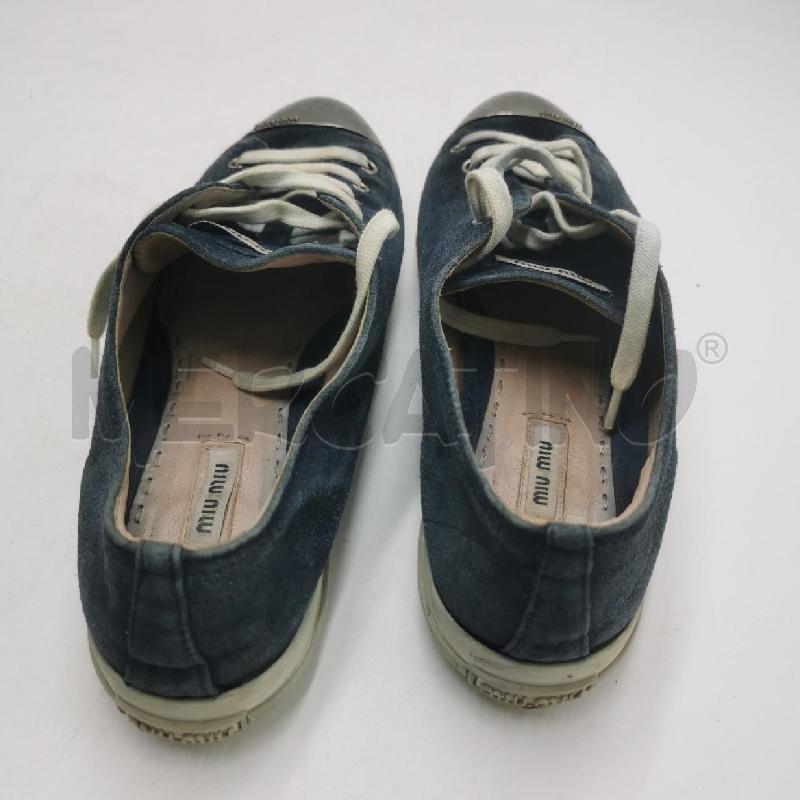 SCARPE DONNA SCAMOSCIATE BLU CON LACCI PUNTA ARGENTATA | Mercatino dell'Usato Torino nizza 2