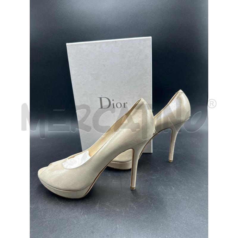 SCARPE DONNA TACCO DIOR PANNA LAME' APERTA IN PUNTA  | Mercatino dell'Usato Torino nizza 2