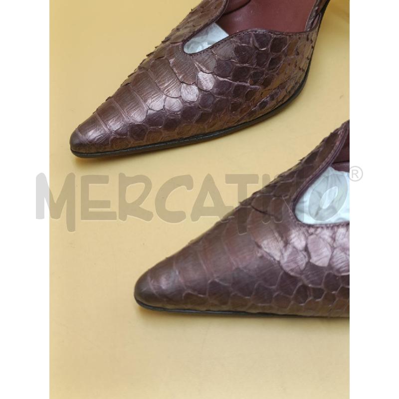 SCARPE DONNA  PITONE BRONZO SERGIO ROSSI | Mercatino dell'Usato Torino nizza 4