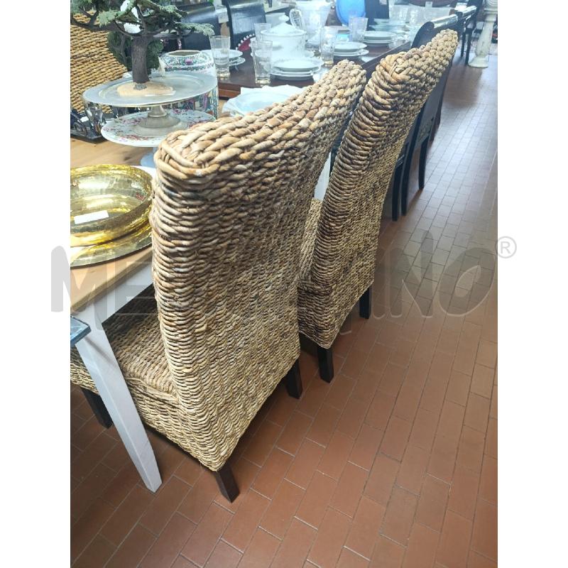 SEDIE PZ.4 IN BANANO STILE ETNICO | Mercatino dell'Usato Torino nizza 3