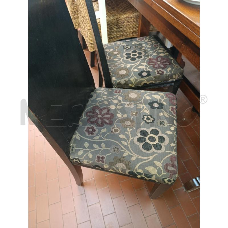 SEDIE PZ. 4 LEGNO E TESSUTO  | Mercatino dell'Usato Torino nizza 2