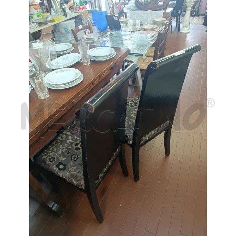 SEDIE PZ. 4 LEGNO E TESSUTO  | Mercatino dell'Usato Torino nizza 4