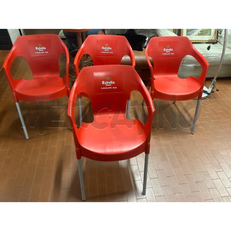 SEDIE PZ. 4 ROSSE  | Mercatino dell'Usato Torino nizza 2