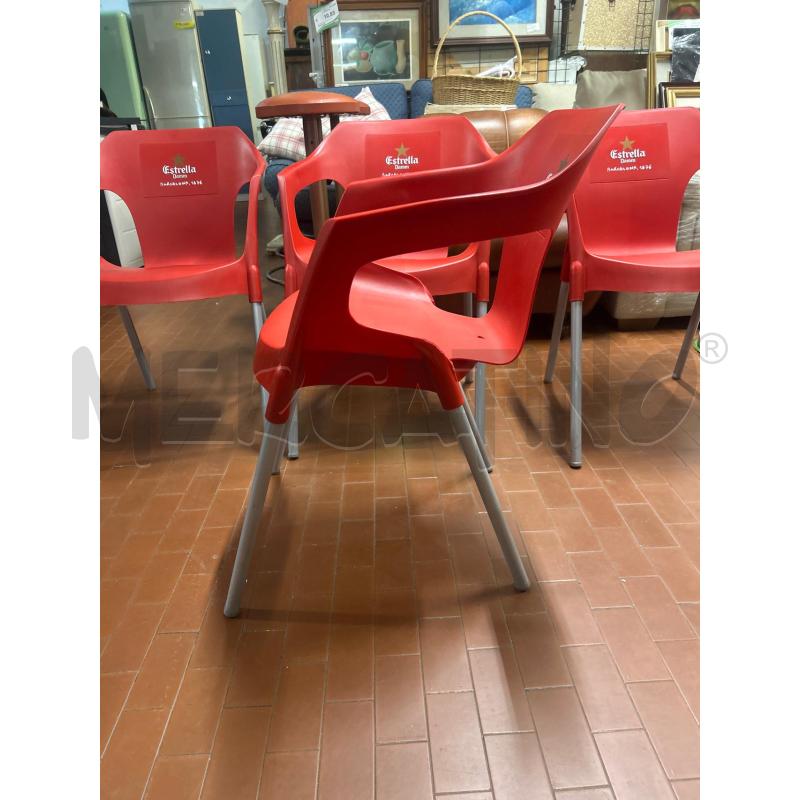 SEDIE PZ. 4 ROSSE  | Mercatino dell'Usato Torino nizza 3
