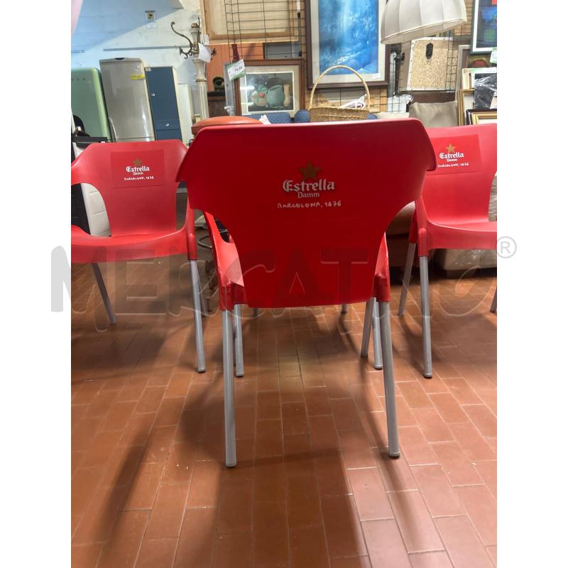 SEDIE PZ. 4 ROSSE  | Mercatino dell'Usato Torino nizza 4
