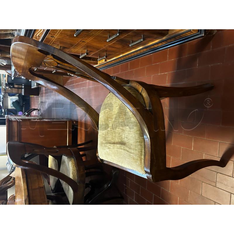 SEDIE PZ. 6 IN LEGNO SEDUTA IN VELLUTO VERDE | Mercatino dell'Usato Torino nizza 3