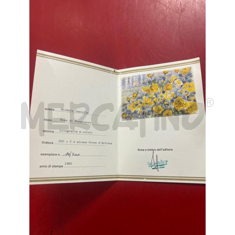 SERIGRAFIA CASCELLA ROSE DI PRESTINORO 14/200 | Mercatino dell'Usato Torino nizza 5