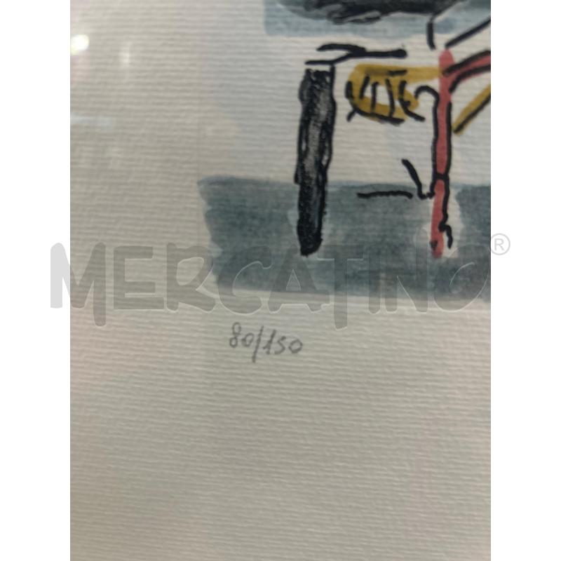 SERIGRAFIA  ORFEO TAMBURI COLORATA A MANO | Mercatino dell'Usato Torino nizza 3