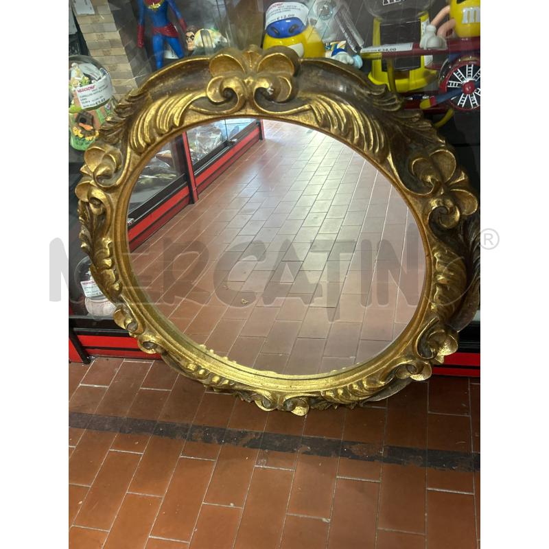 SPECCHIO CORNICE DORATA TONDA | Mercatino dell'Usato Torino nizza 1