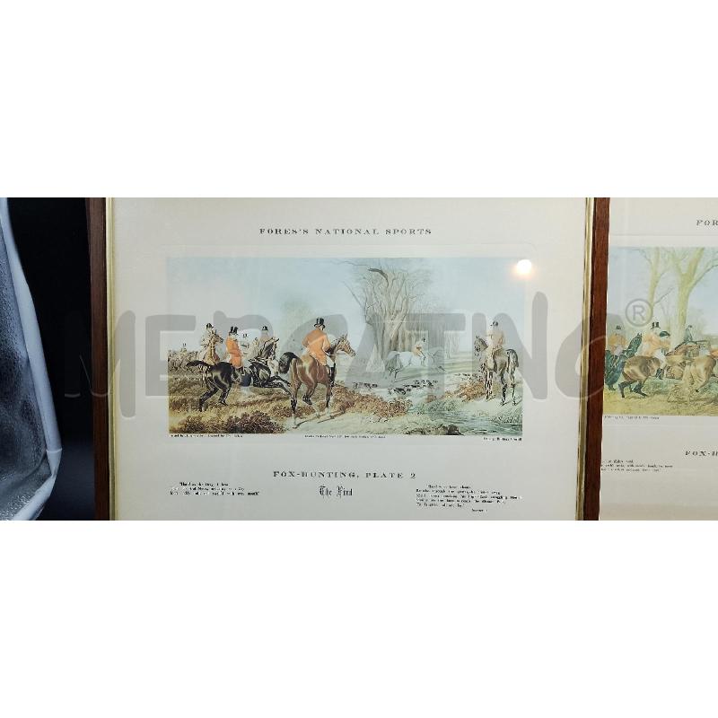 STAMPA SERIE 4 PEZZI LOTTO LASTRE ILLUSTRAZIONE CACCIA LONDRA | Mercatino dell'Usato Torino nizza 5