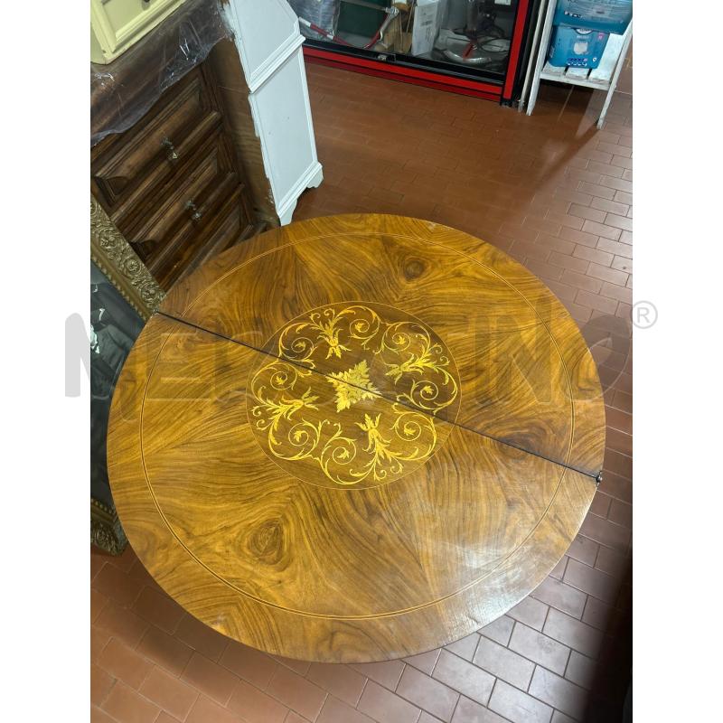 TAVOLINO DA THE INTARSIATO TONDO | Mercatino dell'Usato Torino nizza 3