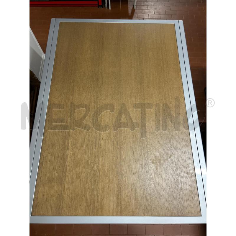 TAVOLO RETTANGOLARE BASE METALLICA GRIGIO E LEGNO | Mercatino dell'Usato Torino nizza 2