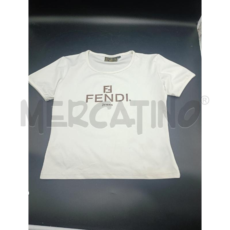 T SHIRT DONNA FENDI BIANCA | Mercatino dell'Usato Torino nizza 1