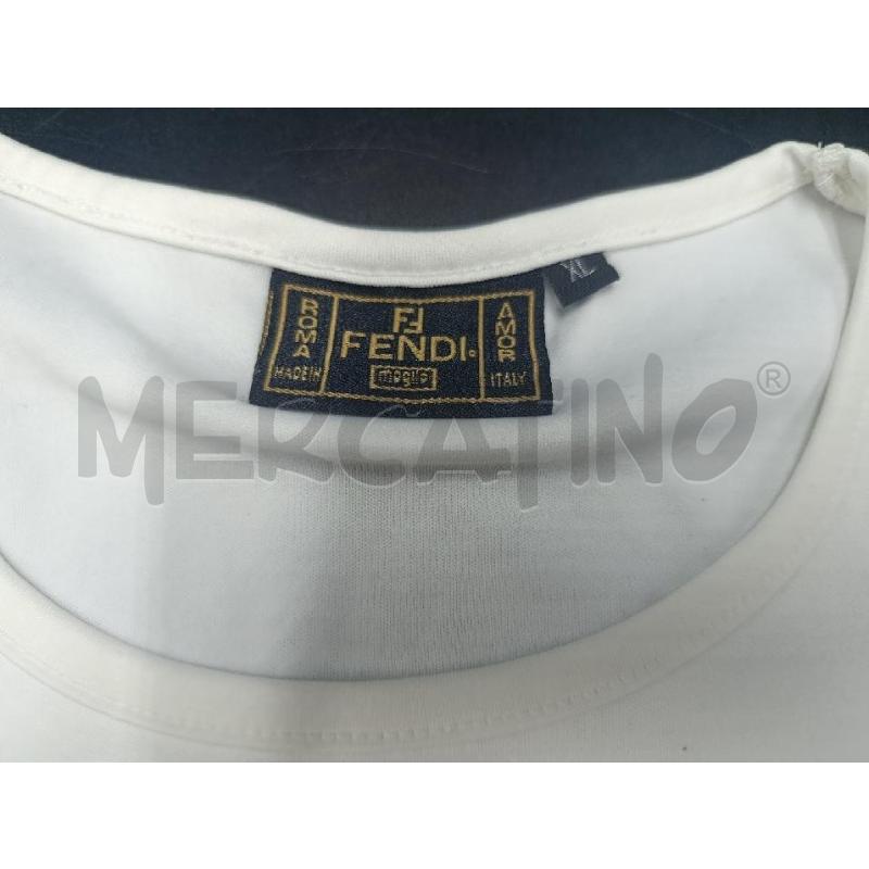 T SHIRT DONNA FENDI BIANCA | Mercatino dell'Usato Torino nizza 2