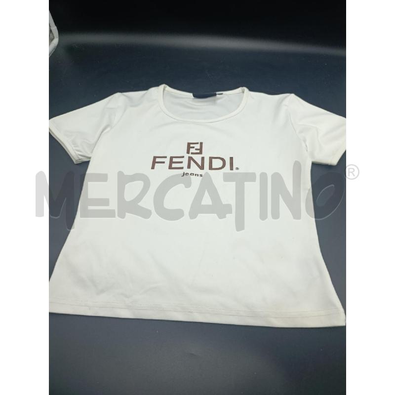 T SHIRT DONNA FENDI BIANCA | Mercatino dell'Usato Torino nizza 3