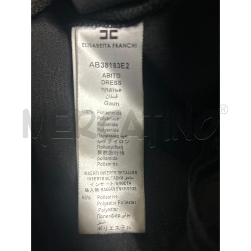 VESTITO DONNA NERO CON PIZZO ELISABETTA FRANCHI | Mercatino dell'Usato Torino nizza 5