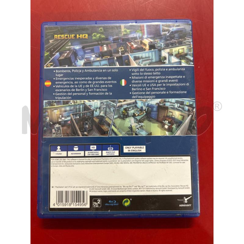 VIDEO GIOCO PS4 RESCUE HQ | Mercatino dell'Usato Torino nizza 3