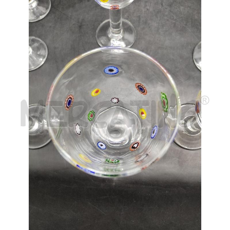 BICCHIERI PZ. 11 DECORO MILLEFIORI  | Mercatino dell'Usato Alpignano 4